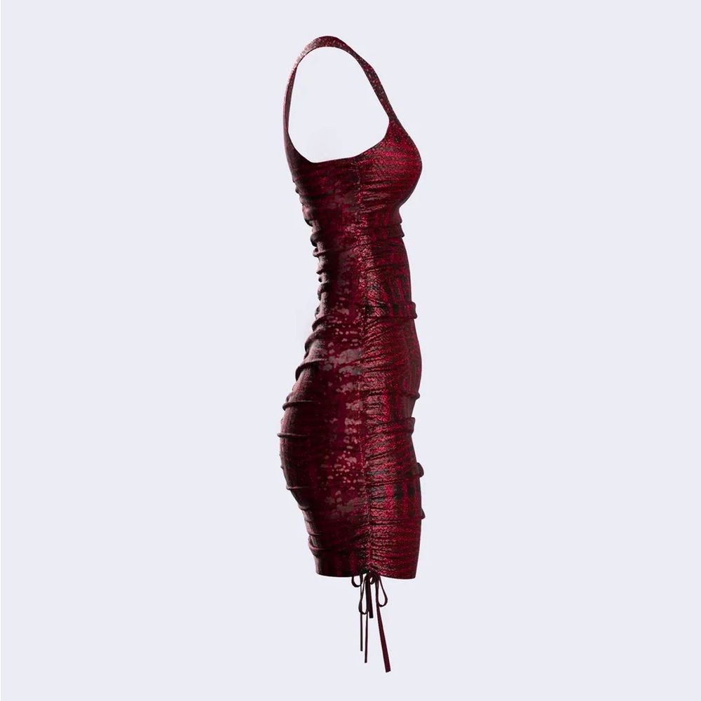 One shoulder ruched mini dress - Picture 2 of 8